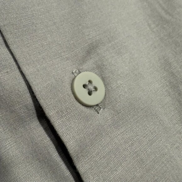 Tesla Long Sleeve Button Up Shirt Grey Strech Medium - Picture 5 of 7